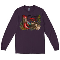 Plum Merry Christmas Long Sleeve Tee - SublimationCraftShop