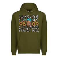Army Green howdy heıfer Premium Hoodie - JahusDesignShop
