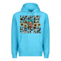 Ocean Blue howdy heıfer Premium Hoodie - JahusDesignShop