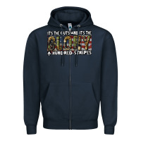 Navy its the guts and its the glory a hundred stripes Zipper Hoodie - CowGirlArtShop