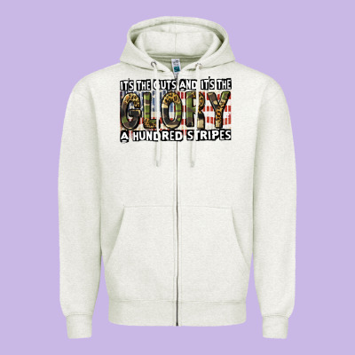 Its The Guts And Its The Glory A Hundred Stripes Zipper Hoodie Designed By Cowgirlartshop