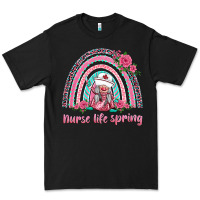 Black nurse life spring rainbow Premium Tee - BarkalooDesign