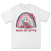 White nurse life spring rainbow Premium Tee - BarkalooDesign