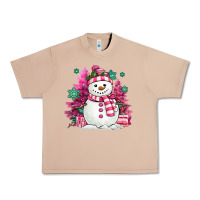 Burro pink christmas snowman Urban Heavy Tee - MaliasSmallBusiness