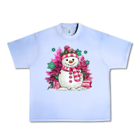 Grape Ice pink christmas snowman Urban Heavy Tee - MaliasSmallBusiness