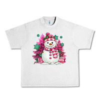 Lunar Rock pink christmas snowman Urban Heavy Tee - MaliasSmallBusiness