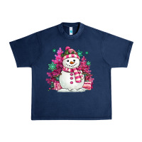 Navy pink christmas snowman Urban Heavy Tee - MaliasSmallBusiness