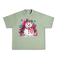 Oil Green pink christmas snowman Urban Heavy Tee - MaliasSmallBusiness