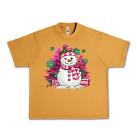 Peanut Butter pink christmas snowman Urban Heavy Tee - MaliasSmallBusiness