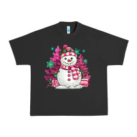 Pigment Black pink christmas snowman Urban Heavy Tee - MaliasSmallBusiness