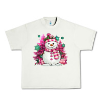 Pistachio pink christmas snowman Urban Heavy Tee - MaliasSmallBusiness