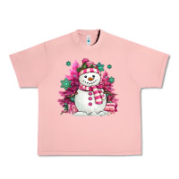 Salmon pink christmas snowman Urban Heavy Tee - MaliasSmallBusiness