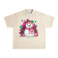 Sandshell pink christmas snowman Urban Heavy Tee - MaliasSmallBusiness