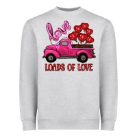Valentine's Day Loads Of Love Turck With Balloons Heavyweight Sweatshirt | Teevron