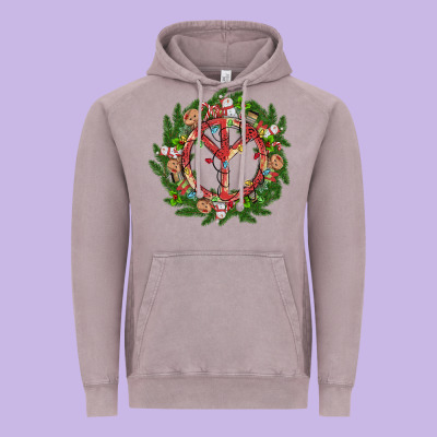 Christmas Peace Vintage Hoodie Designed By Maliassmallbusiness