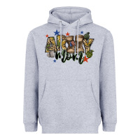 Heather Grey army mom Heavyweight Hoodie - FaDigitalArtStudio