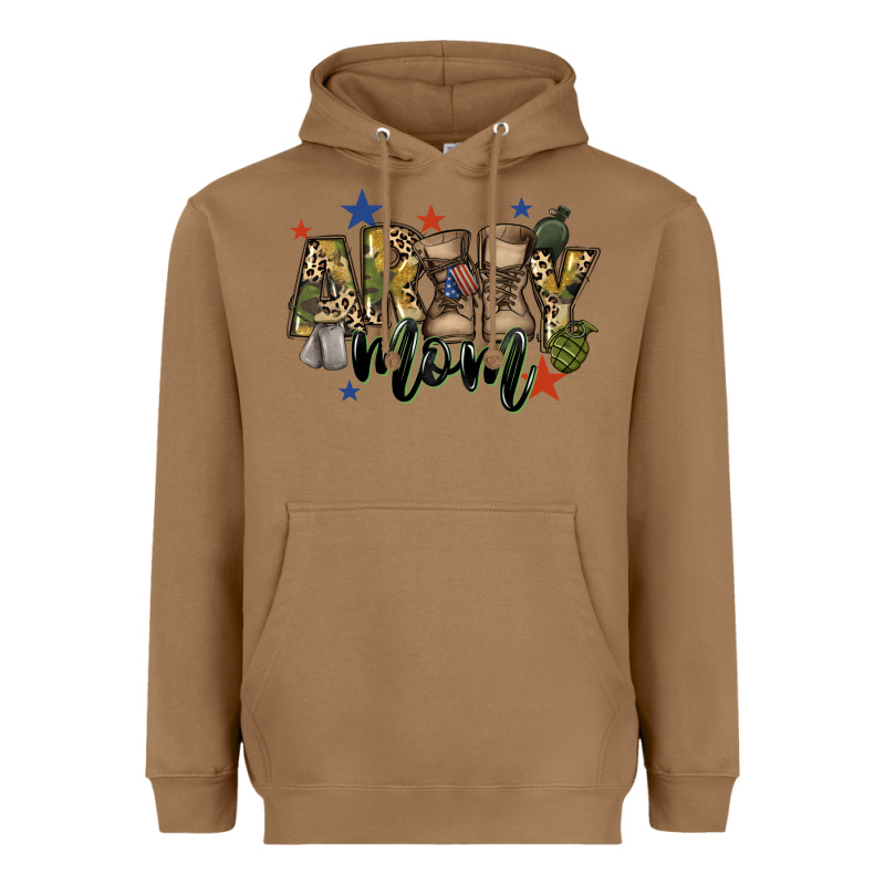 Army Mom Heavyweight Hoodie by FaDigitalArtStudio | Teevron