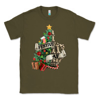 Army Green Festive af Christmas middle finger Classic Tee - NancyCooperArtShop