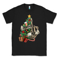 Black Festive af Christmas middle finger Classic Tee - NancyCooperArtShop