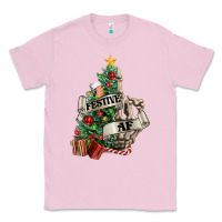 Bubblegum Pink Festive af Christmas middle finger Classic Tee - NancyCooperArtShop