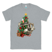 Heather Grey Festive af Christmas middle finger Classic Tee - NancyCooperArtShop