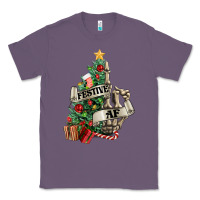 Lavender Festive af Christmas middle finger Classic Tee - NancyCooperArtShop