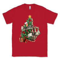 Red Festive af Christmas middle finger Classic Tee - NancyCooperArtShop