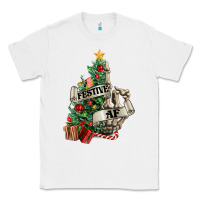 White Festive af Christmas middle finger Classic Tee - NancyCooperArtShop