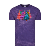 Cloud Purple christmas trees and lights Vintage Tee - MaliasSmallBusiness