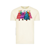 Vintage Arctic christmas trees and lights Vintage Tee - MaliasSmallBusiness