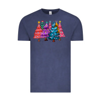 Vintage Denim christmas trees and lights Vintage Tee - MaliasSmallBusiness