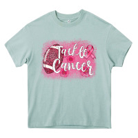 Arona tackle cancer football leopard Heavy Core Tee - AdoDesignShop