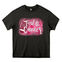 Asphalt tackle cancer football leopard Heavy Core Tee - AdoDesignShop