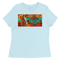 Baby Blue aztec horse cactus and sunflowers license plate template Ladies Tee - Artiststas