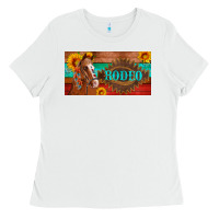 White aztec horse cactus and sunflowers license plate template Ladies Tee - Artiststas