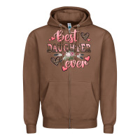 Chestnut best daughter ever mother's day Zipper Hoodie - CowGirlArtShop