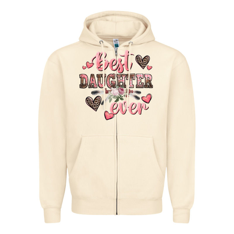 Best Daughter Ever Mother's Day Zipper Hoodie by CowGirlArtShop | Teevron