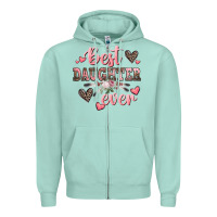 Seafoam best daughter ever mother's day Zipper Hoodie - CowGirlArtShop
