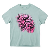 Arona pink leopard patch Heavy Core Tee - AdoDesignShop