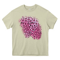 Pink Leopard Patch Heavy Core Tee | Teevron