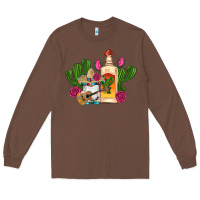 Chestnut mexican tequila gnomes guitar roses cactus serape Long Sleeve Tee - Artiststas