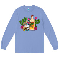 Colony Blue mexican tequila gnomes guitar roses cactus serape Long Sleeve Tee - Artiststas