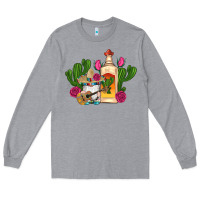 Heather Grey mexican tequila gnomes guitar roses cactus serape Long Sleeve Tee - Artiststas