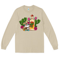 Mushroom mexican tequila gnomes guitar roses cactus serape Long Sleeve Tee - Artiststas
