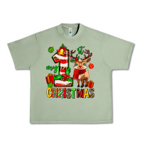 Oil Green my first christmas reindeer Urban Heavy Tee - MaliasSmallBusiness