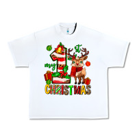 White my first christmas reindeer Urban Heavy Tee - MaliasSmallBusiness