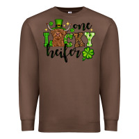 Chestnut St. Patrick's Day One lucky Heifer Premium Sweatshirt - OliviaCreatesArt