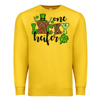 Lemon St. Patrick's Day One lucky Heifer Premium Sweatshirt - OliviaCreatesArt