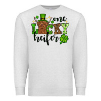 Oatmeal Heather St. Patrick's Day One lucky Heifer Premium Sweatshirt - OliviaCreatesArt