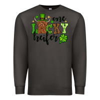 Smoke St. Patrick's Day One lucky Heifer Premium Sweatshirt - OliviaCreatesArt